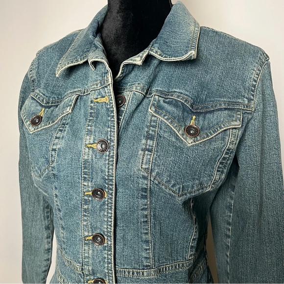 Axcess by Liz Claiborne Jean Jacket - Size Large - Picture 2 of 7